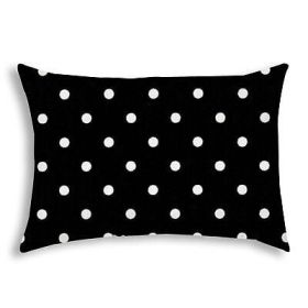 DINER DOT Black IndoorOutdoor Pillow - Sewn Closure