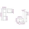TV Cabinets 4 pcs White Solid Wood Pine