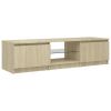 TV Cabinet with LED Lights Sonoma Oak 55.1"x15.7"x14"