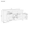 U-Can TV Stand for TV up to 68 in with 2 Doors and 2 Drawers Open Style Cabinet, Sideboard for Living room, Navy