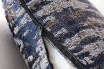 Decorative Blue and Beige Chenille Throw Pillow