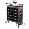 Wood Silvano Wine Rack, Removable Tray, Antique Bronze