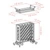 Wood Silvano Wine Rack, Removable Tray, Antique Bronze
