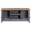 TV Cabinet Gray 47.2"x15.7"x19.7" Solid Pine Wood Panama Range