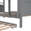 Twin-Over-Twin Bunk Bed with Twin size Trundle ;  Separable Bunk Bed for Bedroom