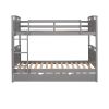 Twin-Over-Twin Bunk Bed with Twin size Trundle ;  Separable Bunk Bed for Bedroom