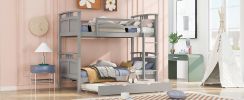 Twin-Over-Twin Bunk Bed with Twin size Trundle ;  Separable Bunk Bed for Bedroom
